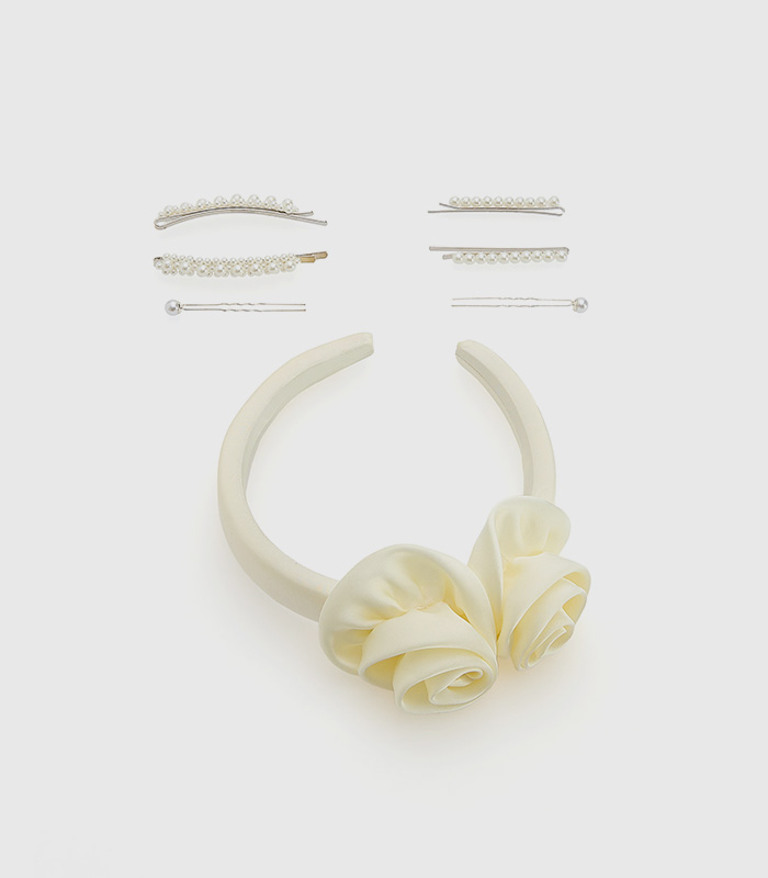 Hairband and hair clip set